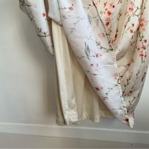 Zara Cream Floral Maxi Dress with Pink & Green Print - Picture 9 of 14